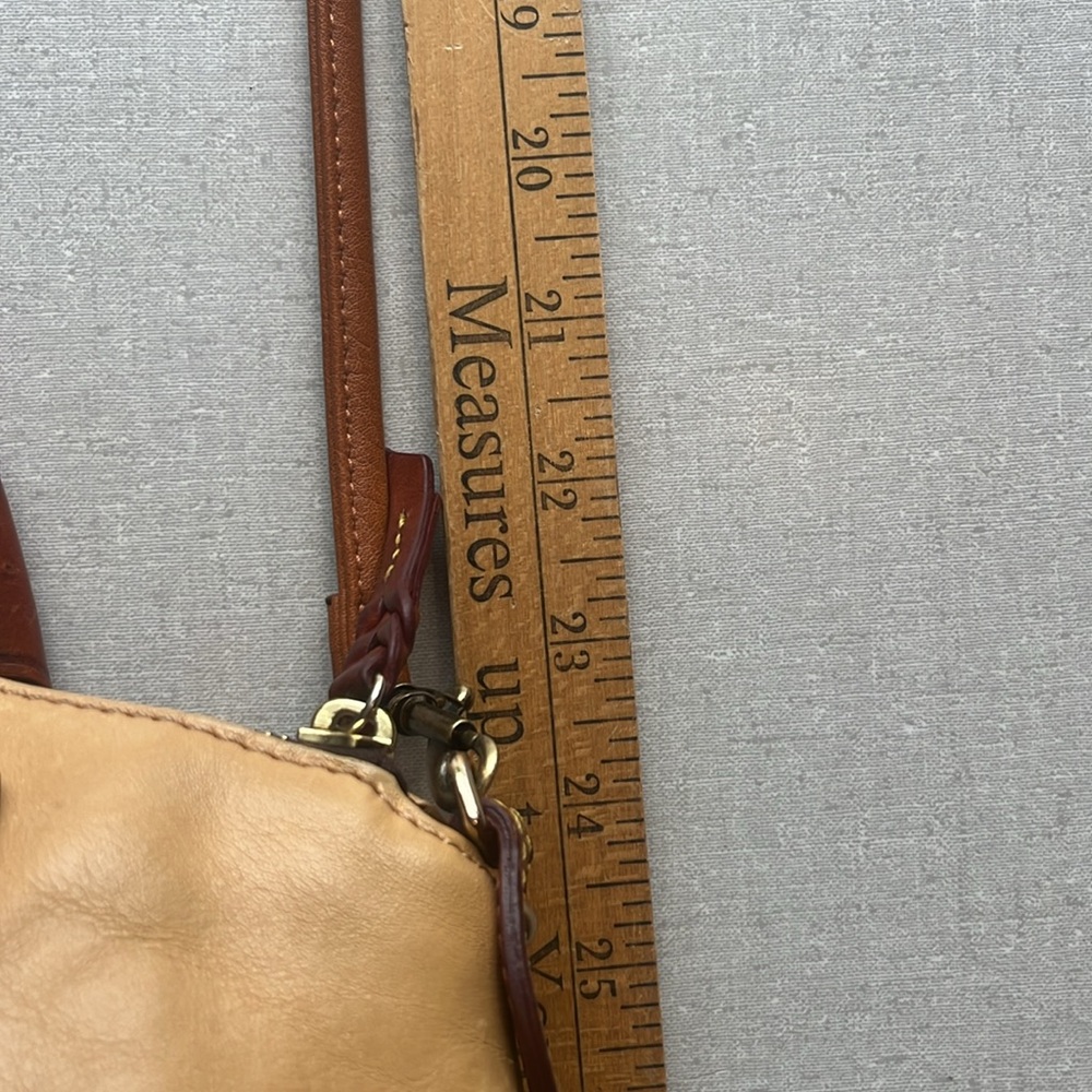 Dooney & Bourke Tan and Brown Satchel with Structured Design - Picture 13 of 13